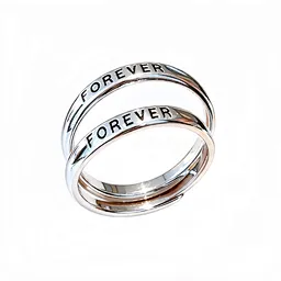 Matching Couple Rings FOREVER Engraved Inside Band